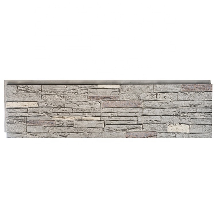 Beautiful Cheap Fireproof Waterproof Polyurethane Rock Faux Stone Wall Panel Outdoor