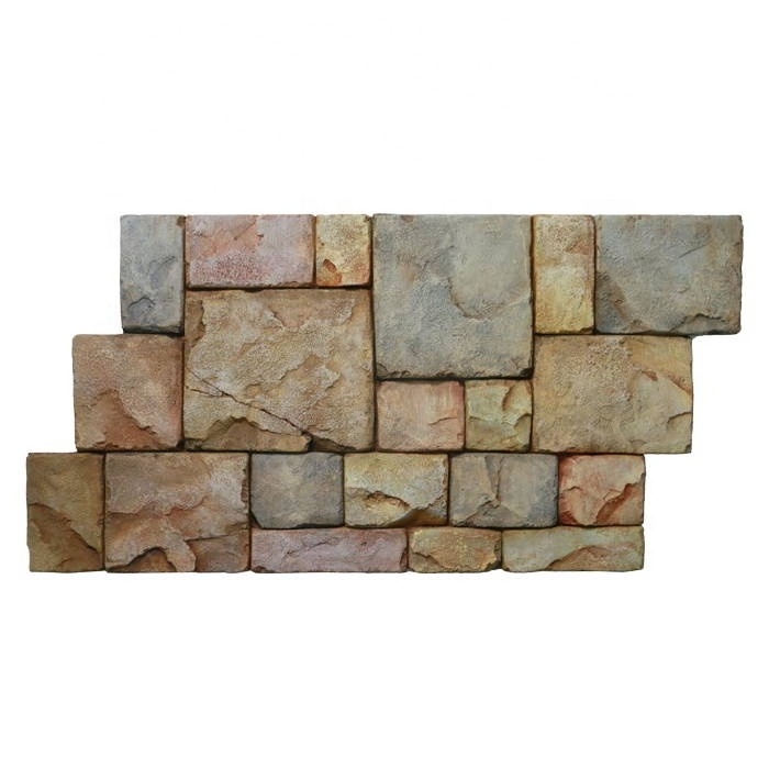 HOMEDM Polyurethane Faux Stone Exterior Wall Siding Panel Stone Tile For Building Exterior Wall Decoration