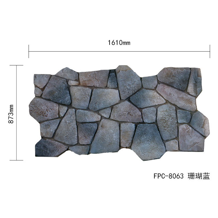 3D Decorative Wall Panel Faux Stone Polyurethane Rock For Exterior house shop