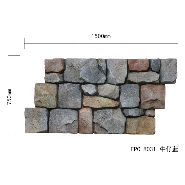 HOMEDM 3D Exterior Wall Siding Panel Faux Stone Panels Polyurethane Faux Stone Exterior Wall Siding Panel