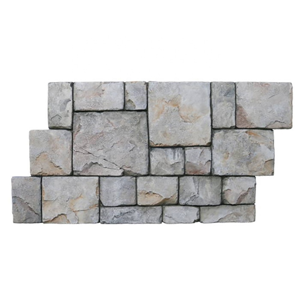 HOMEDM Polyurethane Faux Stone Exterior Wall Siding Panel Stone Tile For Building Exterior Wall Decoration