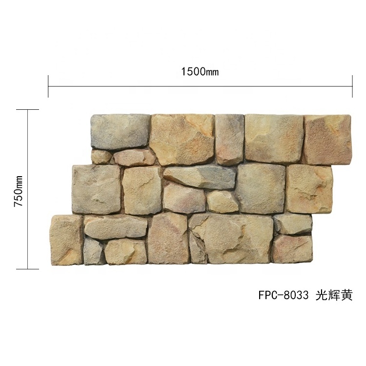 HOMEDM 3D Exterior Wall Siding Panel Faux Stone Panels Polyurethane Faux Stone Exterior Wall Siding Panel