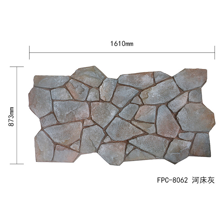 3D Decorative Wall Panel Faux Stone Polyurethane Rock For Exterior house shop