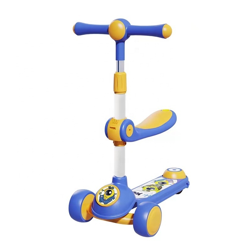 3 height adjustable baby toys bike kids kick board mini magic scooter with light-up 4 wheels