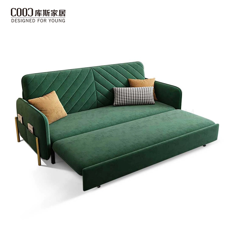 Modern Convertible Multifunction Futon Sofa Come Bed Furniture Pull Out Folding Sleeper Sofa Bed with Storage