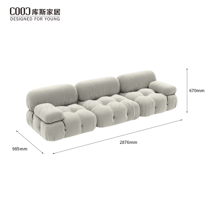 High Quality Living Room Sofa Set 7 Seater Floor Couch Modern Leather Sectional Modular Sofa