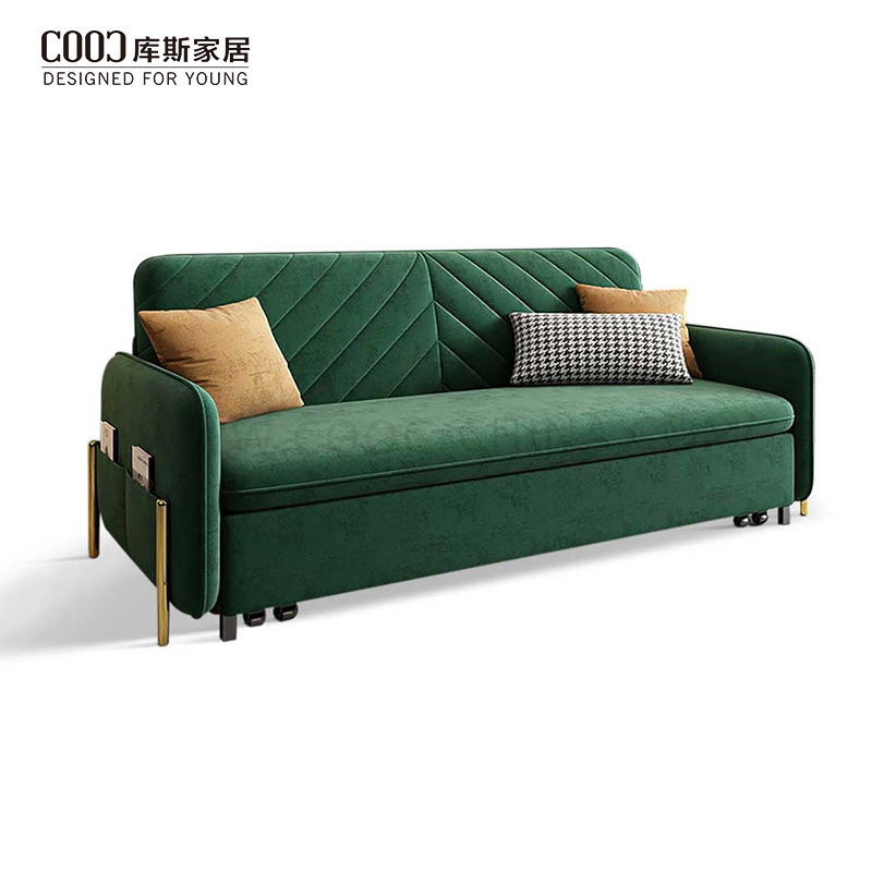 Modern Convertible Multifunction Futon Sofa Come Bed Furniture Pull Out Folding Sleeper Sofa Bed with Storage