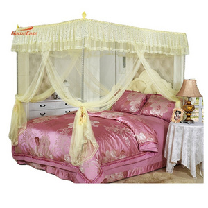 Good quality best-selling 4 poster 100% Polyester bed canopy mosquito net for Adult/kids/children