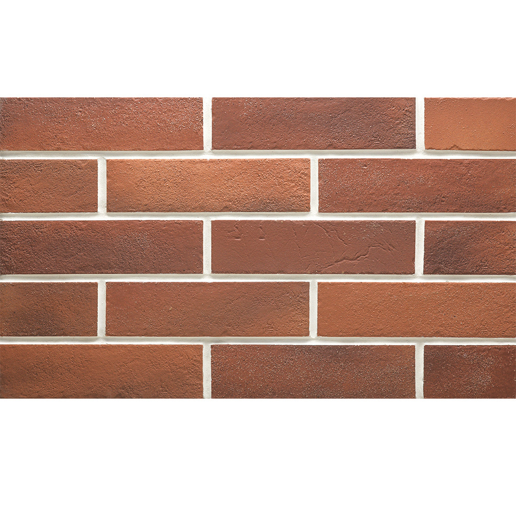 Outdoor thin clay brick slip Spain dark brown red brick tiles