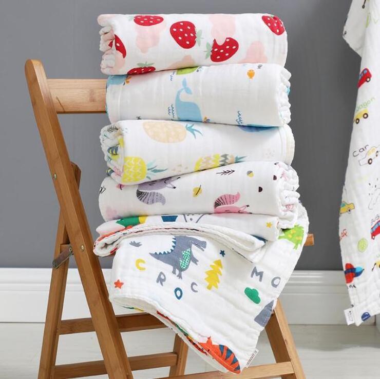 Six Layers Organic Baby Swaddle Blankets for Newborns Cotton Jiangsu Customized 40 Square Modern Baby Quilts & Bed Covers DE S&Q