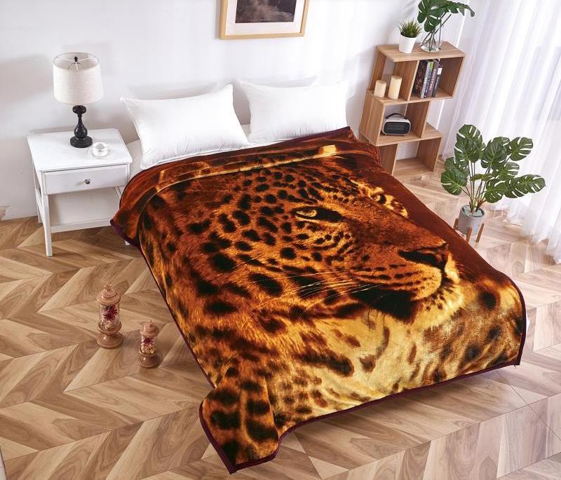 Super Soft Raschel Blanket Floral Quilt Blanket Winter Mink Blanket for Bedroom Living Room