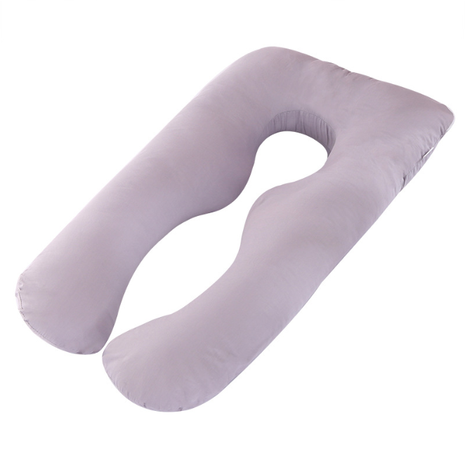 Utra Soft Velvet Fabric Pregnancy And Nursing Pillow white U Shaped Full Body Pillow for Back Support