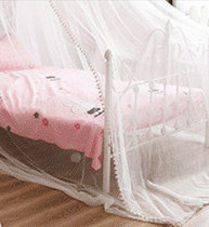 Cute Pink Round Baby Bed With Mosquito Net Hanging Tent Baby Mosquito Net