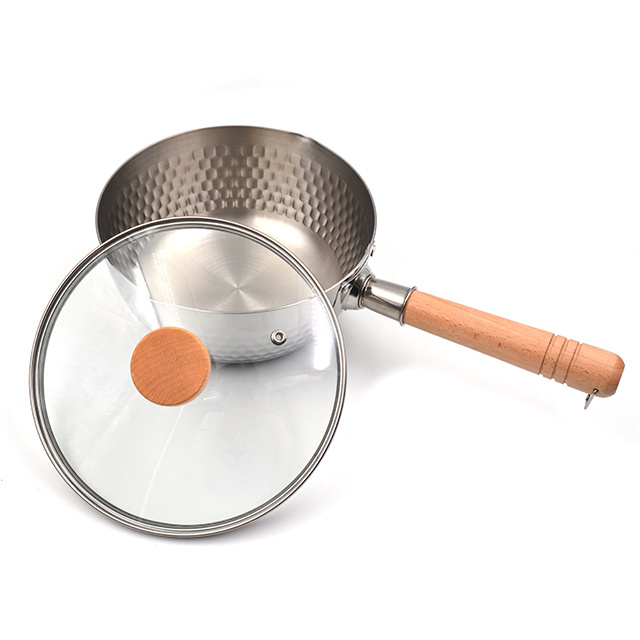 1.7 Quart Stainless Steel Saucepan Milk Sauce Pan with Glass Lid