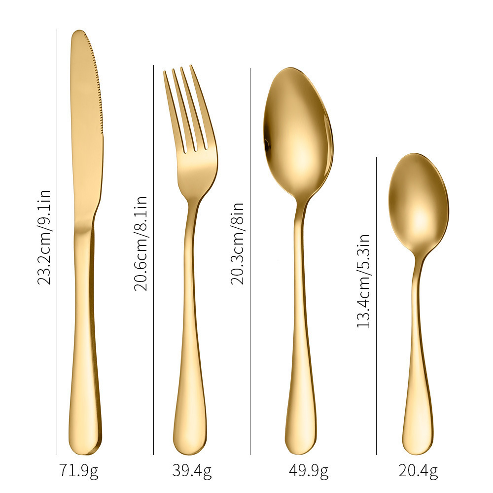 Manufacturer Of Custom EDM Supplier Silverware Flatware Luxury 18 10 24 Pcs Bulk Rose Gold Cutlery Stainless Steel Flatware Set