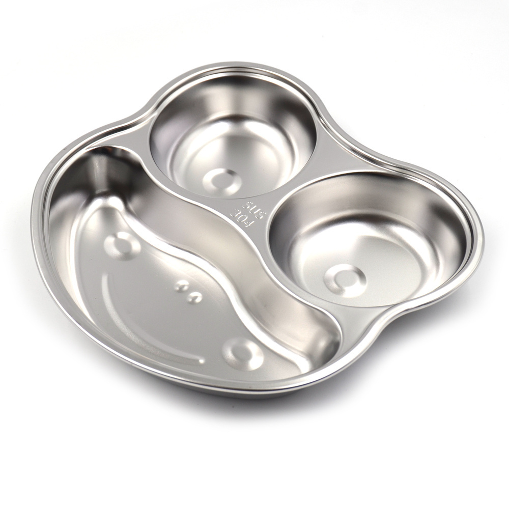 Stainless Steel Frog Shape Plates for Kids