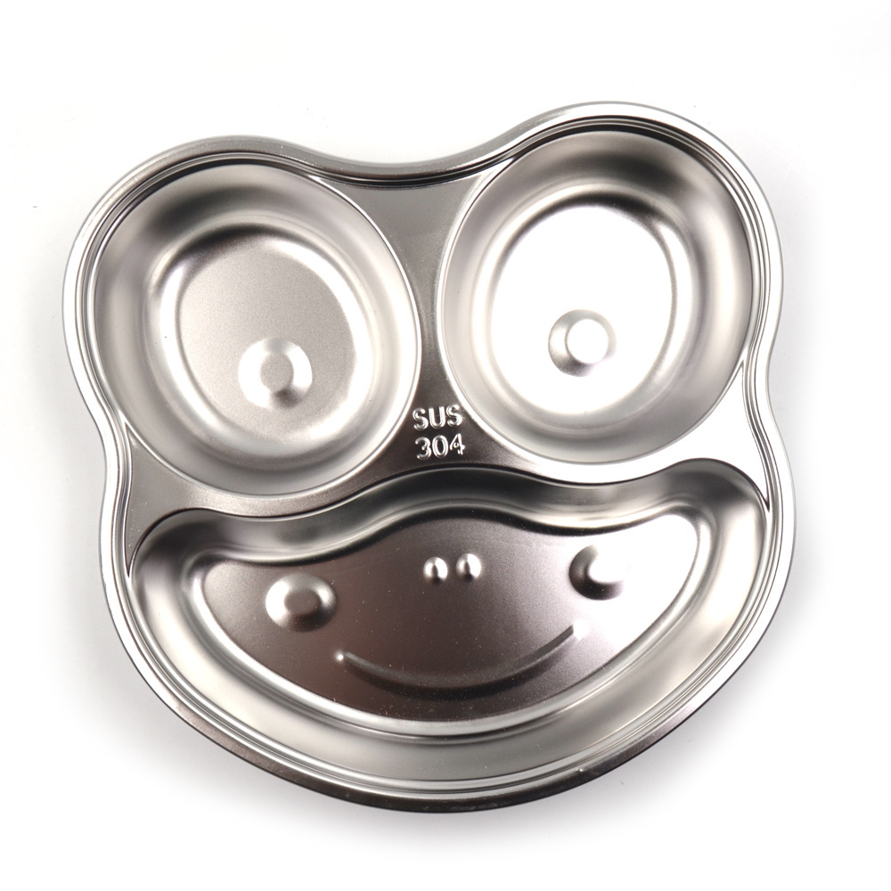 Stainless Steel Frog Shape Plates for Kids