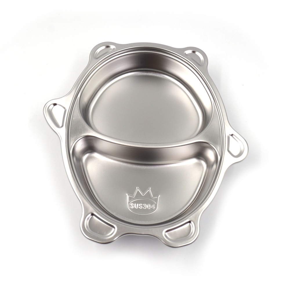 Stainless Steel Frog Shape Plates for Kids