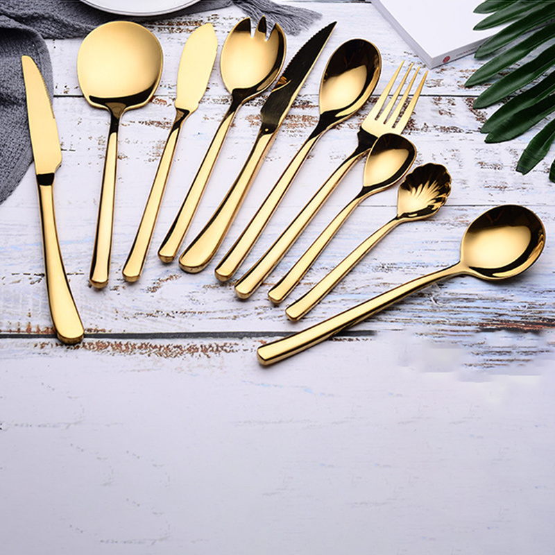 wholesale gold flatware stainless steel spoon fork shanghai stainless steel black flatware flatware stainless steel rack