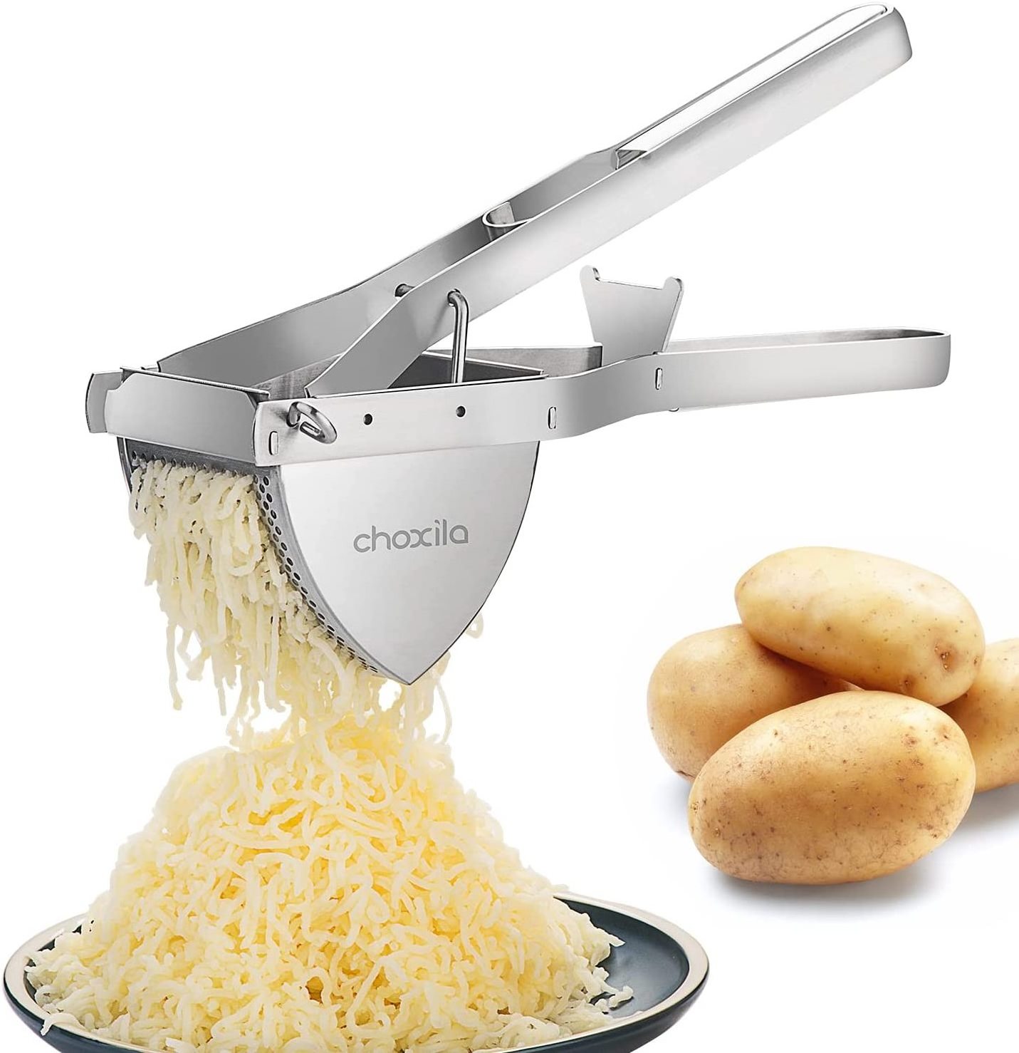 Potato Ricer and Masher Stainless Steel Heavy Duty Commercial Baby Food Strainer, Business Fruit Masher and Food Press