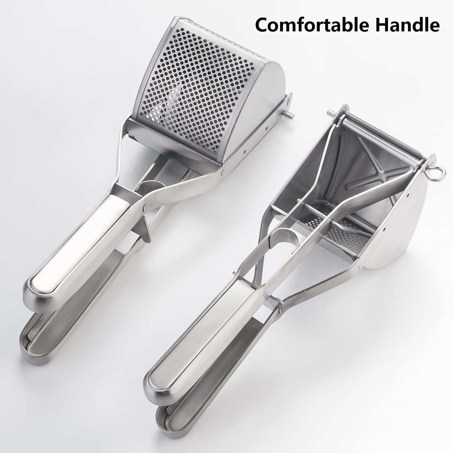 Potato Ricer and Masher Stainless Steel Heavy Duty Commercial Baby Food Strainer, Business Fruit Masher and Food Press