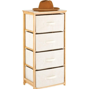 Dresser for Bedroom with 4 Drawers Fabric Storage Dresser with Removable Drawers Organizer Unit Chest of Drawers