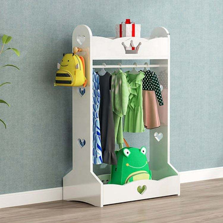 Wood Kids Store Dress-up Center Toddler Costume Closet Open Hanging Armoire Closet Storage Closet for Kids