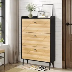 24 Pair Shoe Storage Cabinet Featuring a classic design and ample storage space Stylish cabinet shoe rack