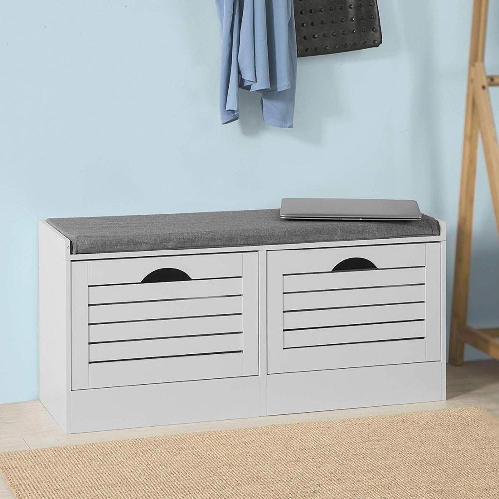 with Flip-drawer and Seat Cushion Hallway Shoe Rack Cabinet Bench