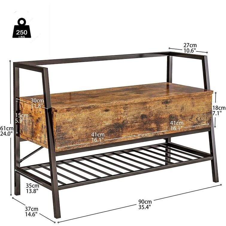 Industrial Storage Shoes Bench entryway shoe rack bench home furniture shoe organizer