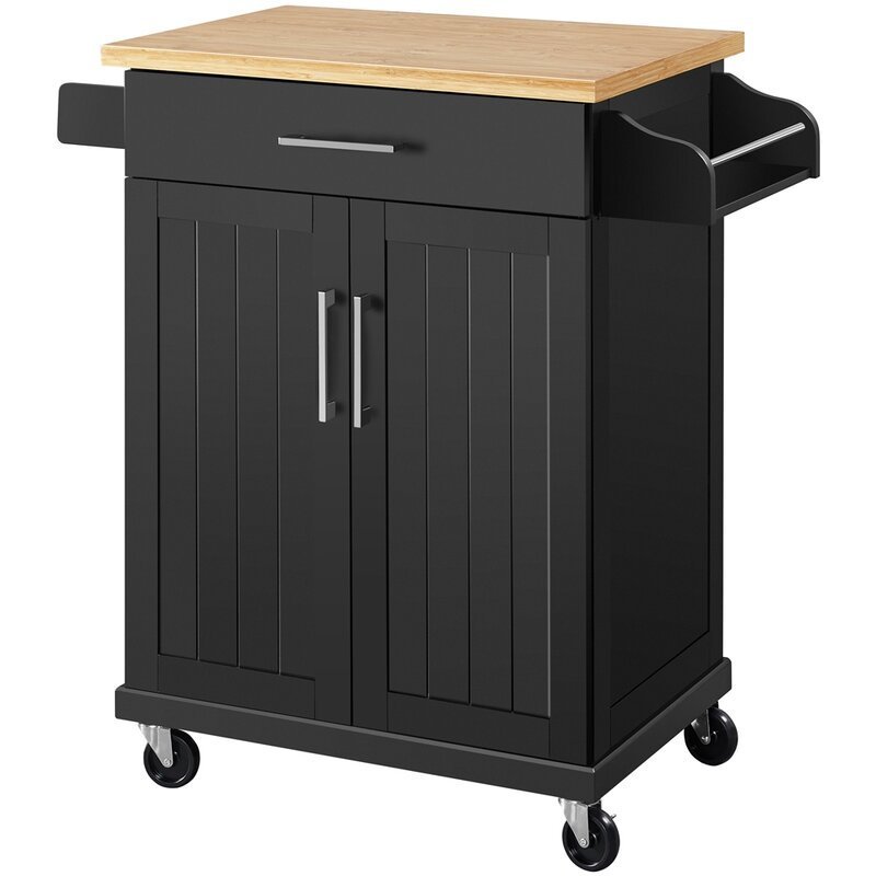 Bamboo kitchen island cart trolley cabinet modern and fashionable furniture for any house kitchen cart