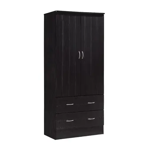 MDF wooden Wardrobe Armoire Perfect for any room with a cramped closet  two drawers