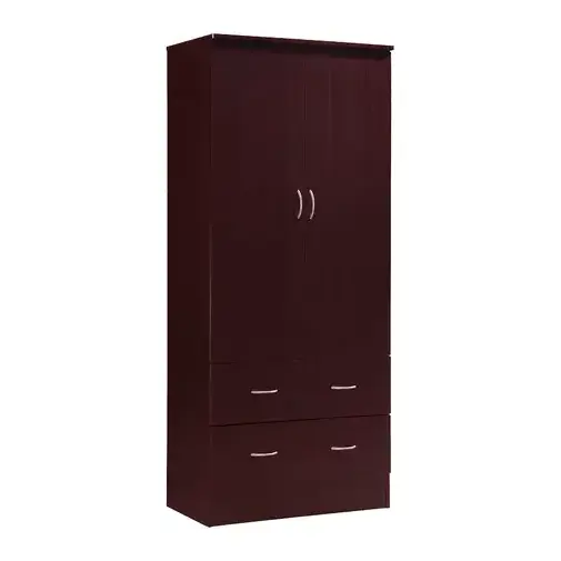 MDF wooden Wardrobe Armoire Perfect for any room with a cramped closet  two drawers