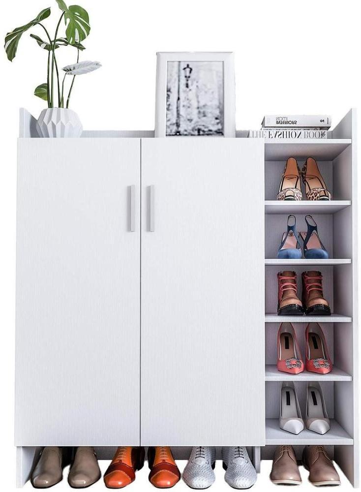 New Wood Shoe Cabinet Modern Home Living Room Furniture Shoe Rack Unit Organizer White