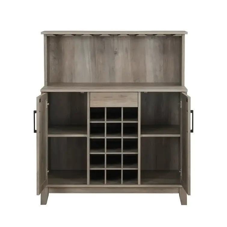 Wine storage Bar cabinet locking liquor cabinet, Coffee Bar Cabinet with Glass Holder, Small Sideboard and Buffet Cabinet