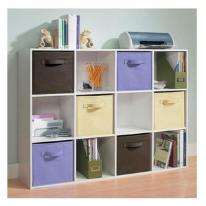 Cube bookcase with fabric storage bins,storage display shelves cube bookshelves for living room Freestanding Decorative Storage