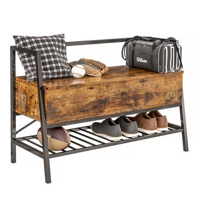 Industrial Storage Shoes Bench entryway shoe rack bench home furniture shoe organizer