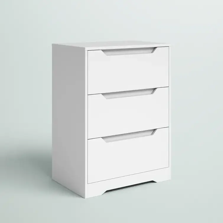 Modern OAK style and convenient storage 3-drawer chest offers great sturdiness and durability drawer dresser