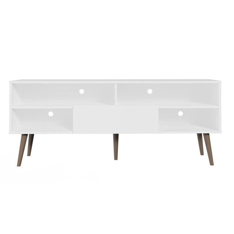 Living Room Furniture TV Stands Classic Game Video Console Table with Flip Drawers White TV Cabinets OEM Accepted