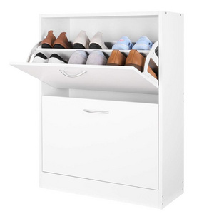 Wood 2 Tier Shoe Cabinet Wooden Shoe Storage Cupboard Organizer Unit wood shoe storage cabinet