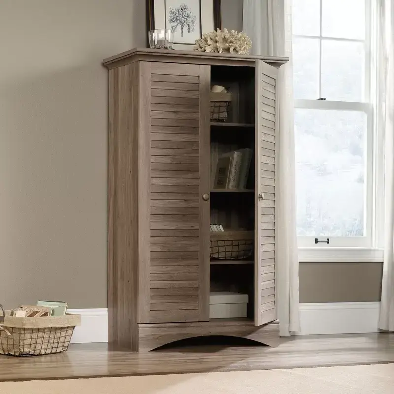 Modern Wood Wardrobes with 2 Doors Accent Chest Closet Clothes Storage Organization Wardrobes Bedroom Closet