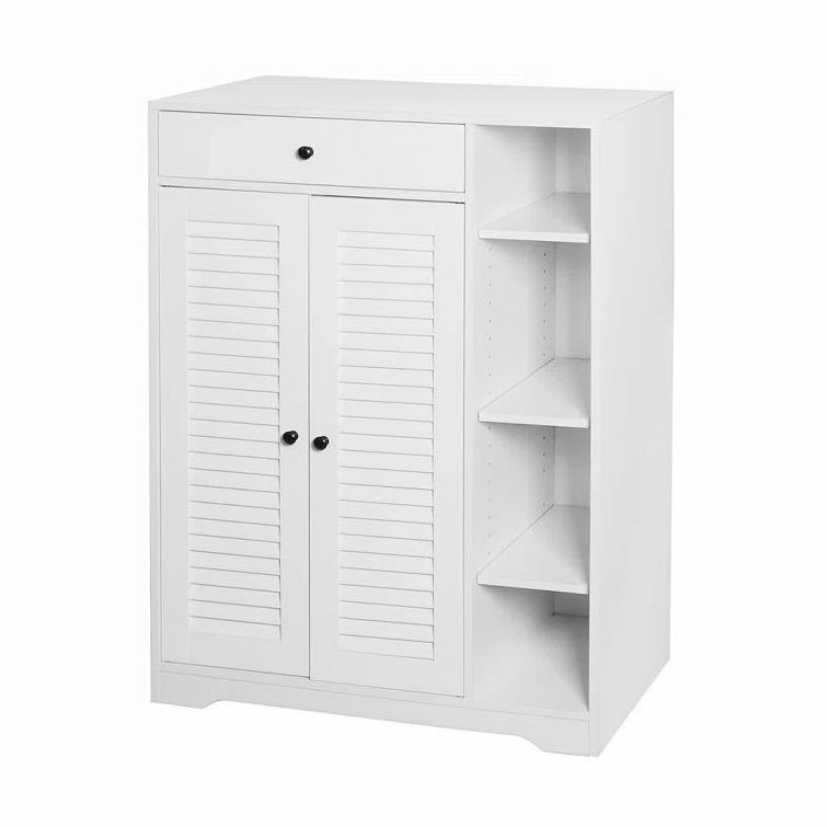 Wholesale 4 Layer Shoe Storage Cabinet Footwear Rack Stand Organiser Adjustable Shelves White