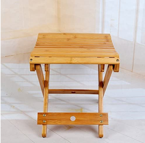 100% Natural Bamboo shower bench Folding Stool for Shaving bathtub Shower chair  12