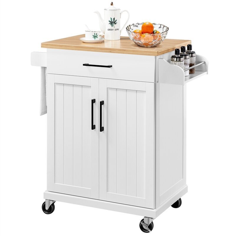 Bamboo kitchen island cart trolley cabinet modern and fashionable furniture for any house kitchen cart