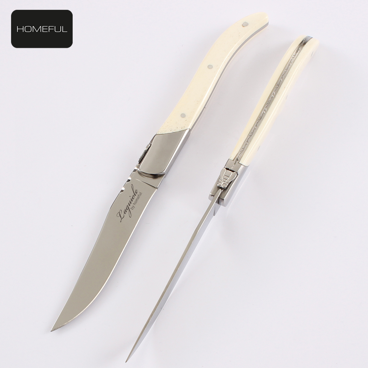 New collection stainless steel 4.5 inch sharp edge steak meat knife with bone material forged handle