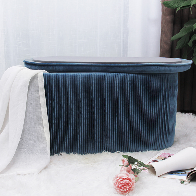 nordic style bench factory wholesale modern home bedroom storage velvet ottoman box bench seating