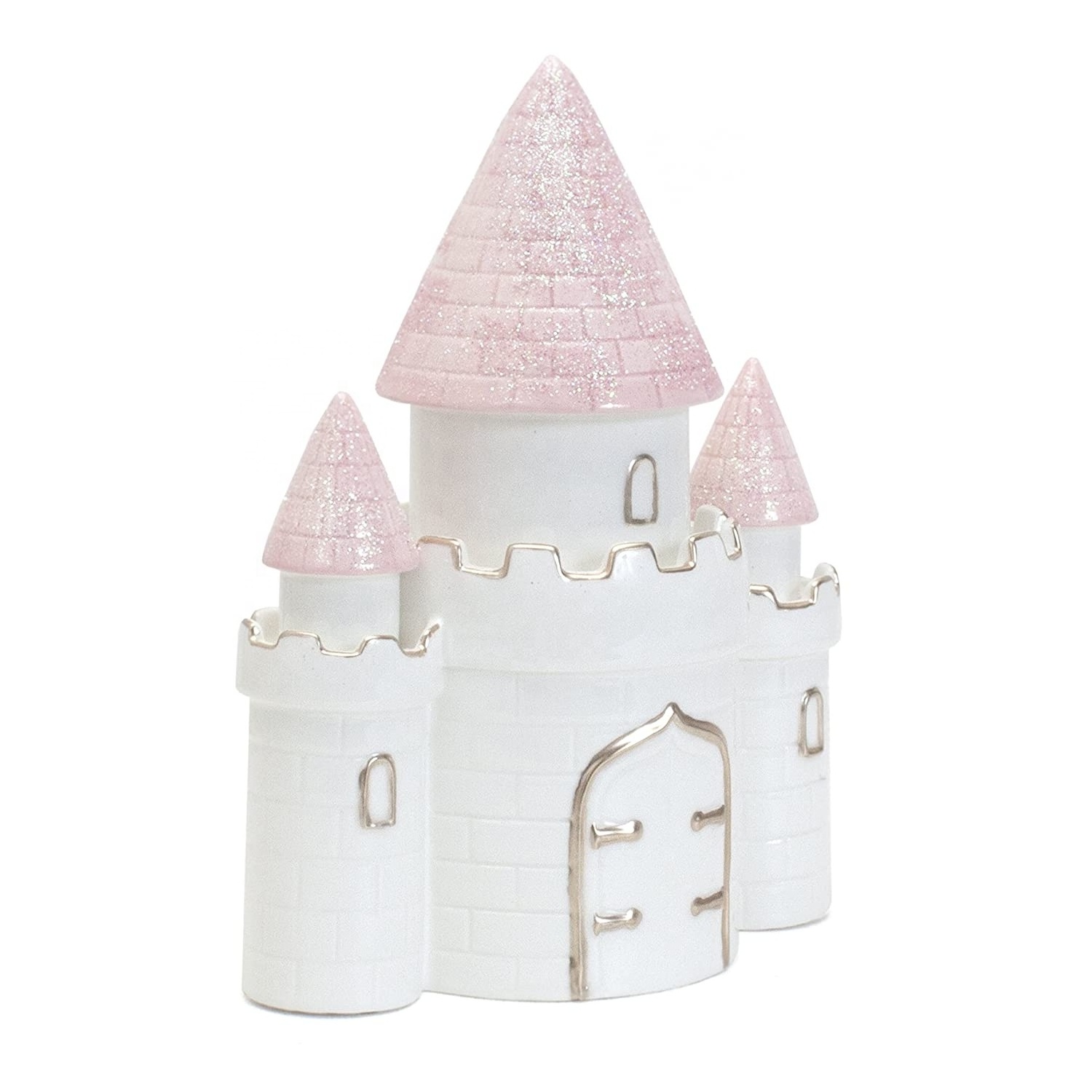 Ceramic Princess Castle Piggy Bank for Girls Large-Capacity Piggy Bank Savings Jar Cute Retro Home Decor Gift Rubber Piggy Bank