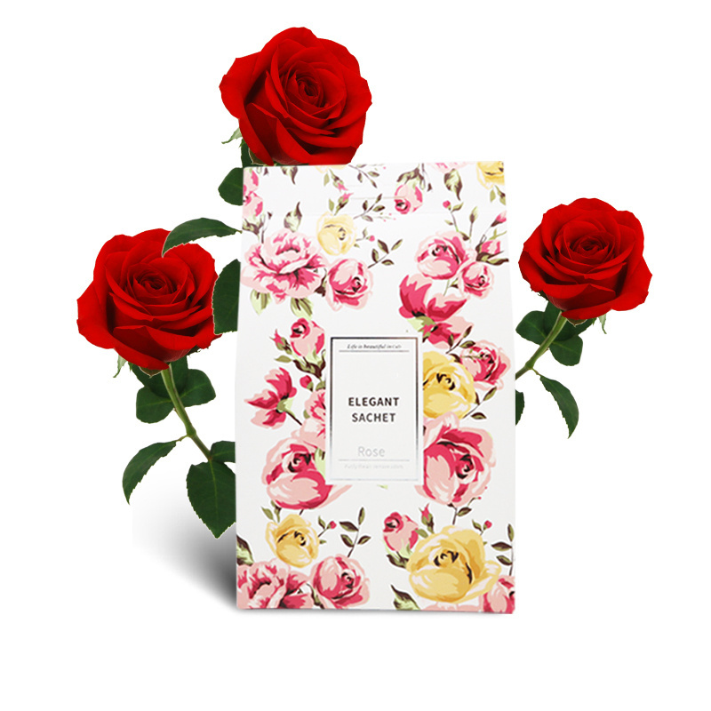 ROSE Sachets for Drawers and Closets, Color with Fresh and Elegant Lavender Aroma, Dried Lavender Flower Sachets