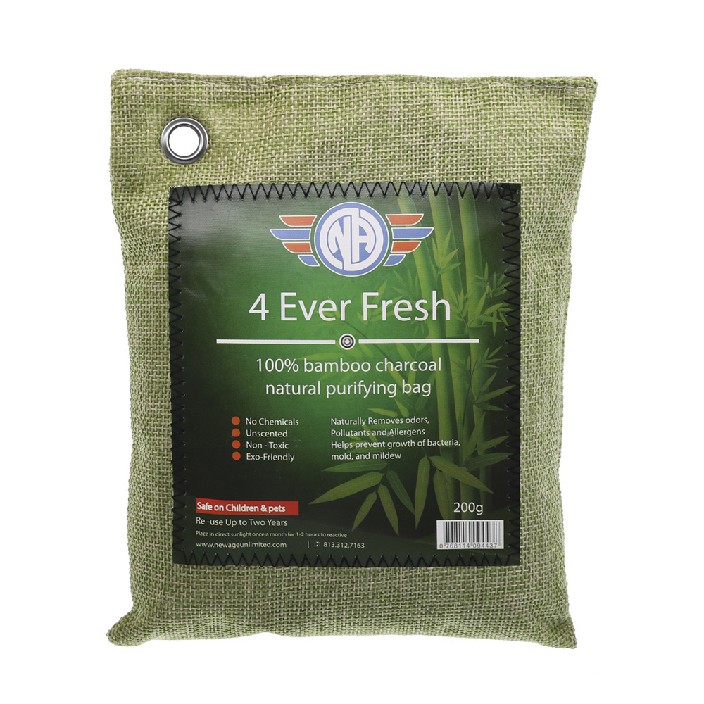 Car Dehumidifier Bag for Moisture.Natural Bamboo Charcoal Deodorizer Reusable for Air Fresh-Perfect for Car and Home