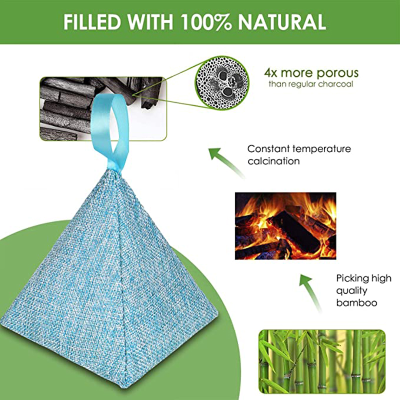 200g Colorful refill bamboo charcoal bag air purifying odor absorber